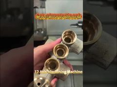 12 trục máy gia công hiển thị một gương đến cuối