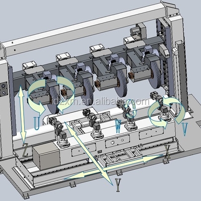 Máy đánh bóng CNC linh hoạt cao với nhiều trạm hoạt động đồng thời cho vòi đồng bằng, tay cầm cửa kẽm