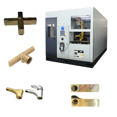 Hệ thống đánh bóng dây đai nhiều bánh công nghiệp tự động Tiết kiệm lao động Động cơ cho tay cầm cửa Máy đánh bóng kim loại tự động
