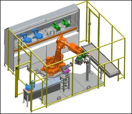 Máy đánh bóng nghiền robot ABB cho đúc kim loại