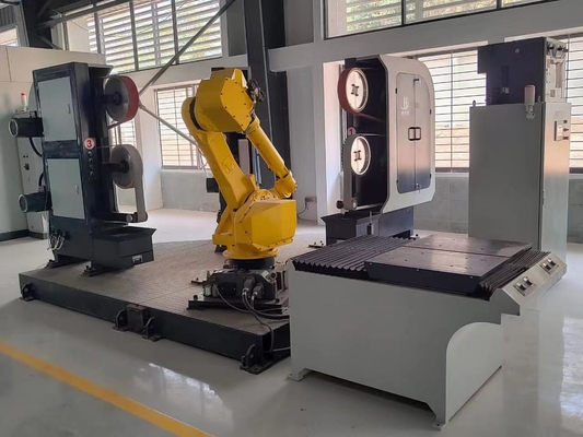 Hệ thống hoàn thiện kim loại robot CNC với khả năng bù đắp vị trí thích nghi và khả năng nghiền chính xác